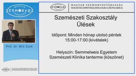 Szemészeti Szakosztály Ülés